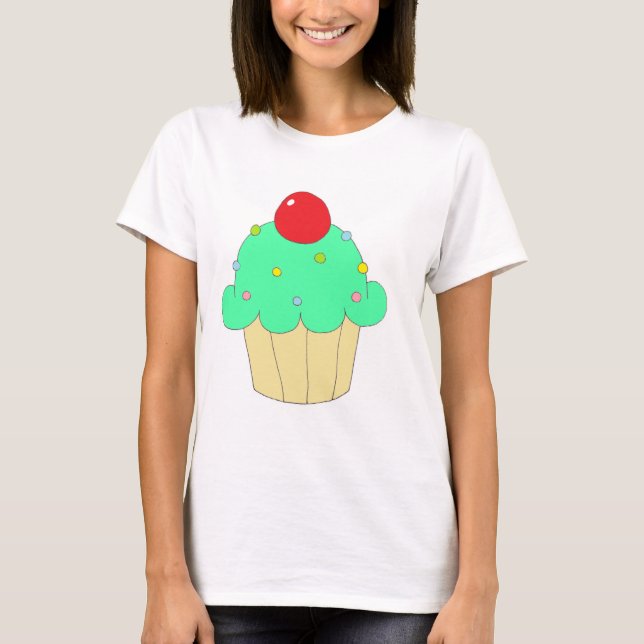 Camiseta Cupcake verde (Frente)