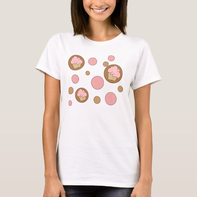 Camiseta Cupcakes das bolinhas (Frente)