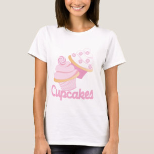 Camiseta Cupcakes de doces cor-de-rosa legal