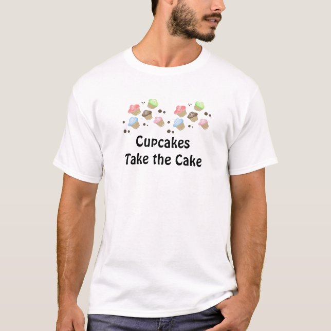 Camiseta Cupcakes Divertidos Com Dizer (Frente)