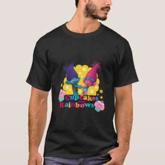 Camiseta Cupcakes do Branch e Poppy dos Trolls