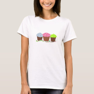 Camiseta Cupcakes do sorvete do gourmet