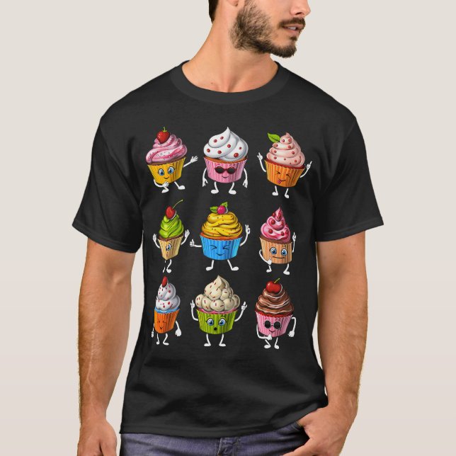 Camiseta Cupcakes Engraçados (Frente)