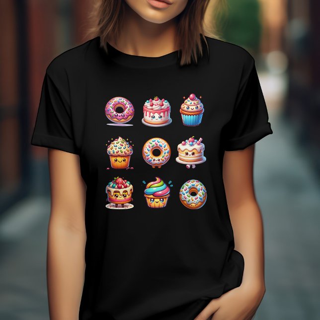 Camiseta Cupcakes engraçados para aquarelas para padaria (Criador carregado)
