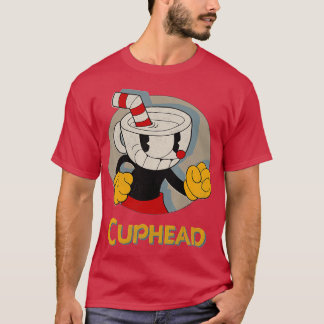 Camiseta Cuphead Circle Shadow Profile Vintage family