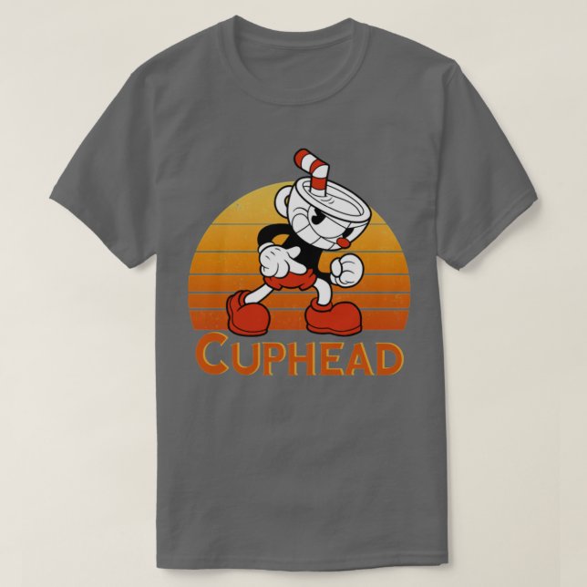 Camiseta Cuphead Vintage Sunset (Frente do Design)