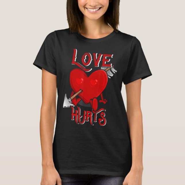 Camiseta Cupid Arrow Love Machucou o Dia de os namorados (Frente)