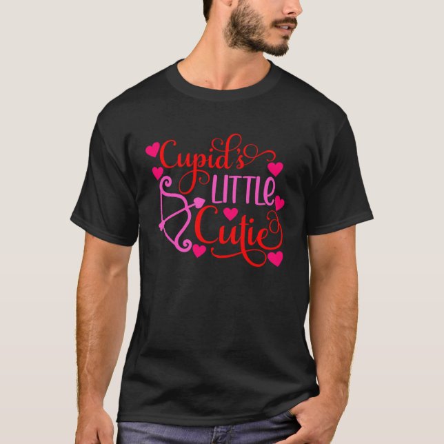 Camiseta Cupid s Little Cutie Happy Valentine s Day Matchin (Frente)