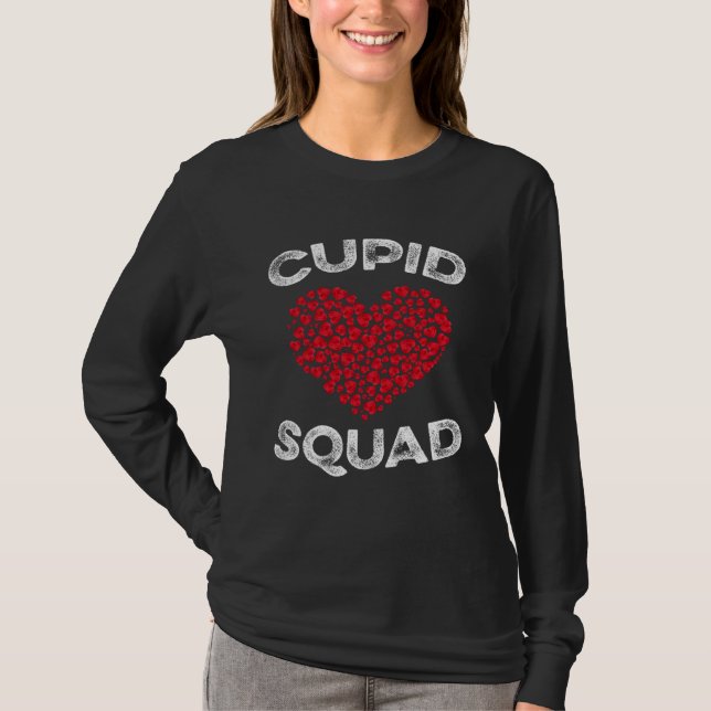 Camiseta Cupid Squad T Shirt Family and Couples Valentines  (Frente)