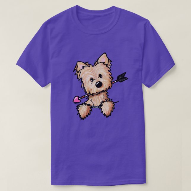 Camiseta Cupido do Namorados Terrier Cairn (Frente do Design)