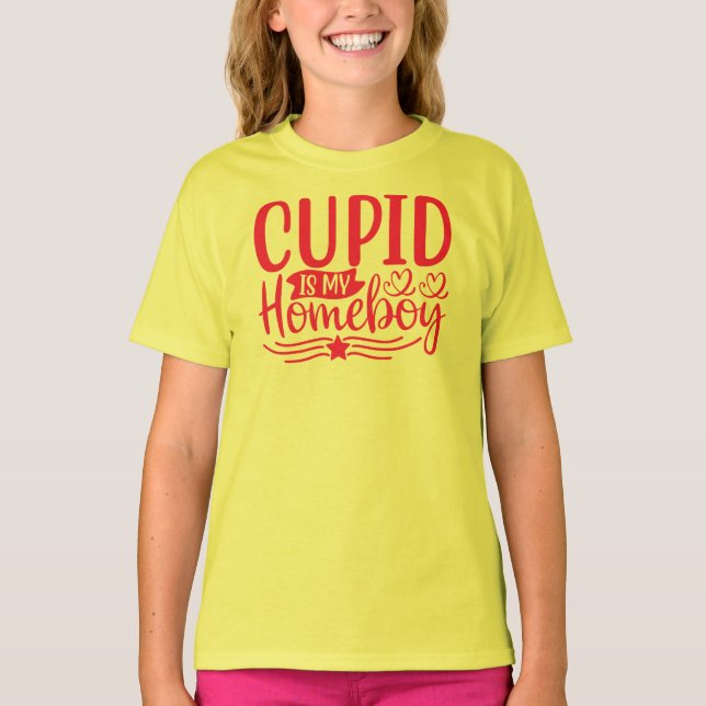 Camiseta Cupido é meu Ficar em casa (Frente)