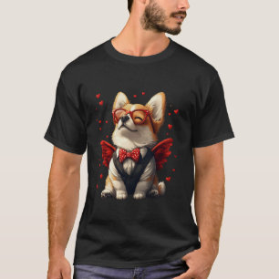 Camiseta Cupido Pembroke Welsh Corgi Dia dos Namorados Cão