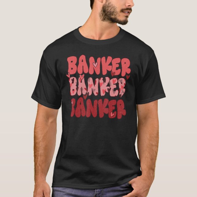 Camiseta Cupids Favorite Banker  Valentines Day Women Men (Frente)
