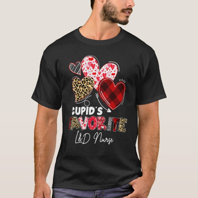 Camiseta Cupid's Favorite Labor And Delivery Nurse Valentin (Frente)