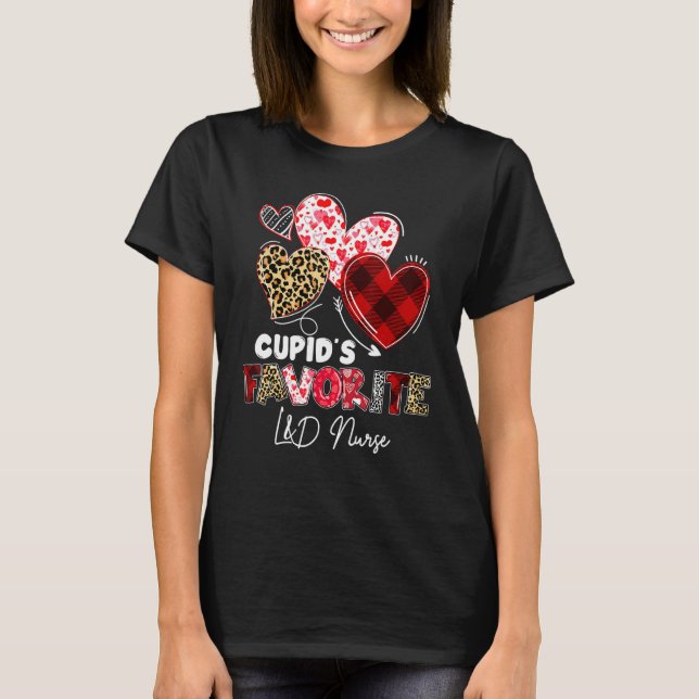 Camiseta Cupid's Favorite Labor And Delivery Nurse Valentin (Frente)