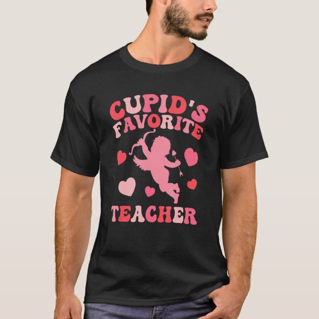 Camiseta Cupid's Favorite Teacher Teacher Valentine (Frente)