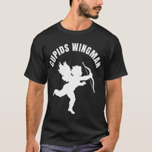 Camiseta Cupids Wingman Dia de os namorados Encantado Camis