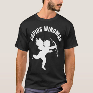 Camiseta Cupids Wingman Dia de os namorados Encantado Camis