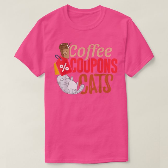 Camiseta Cupões Café CatsCouponing para Couponing (Frente do Design)