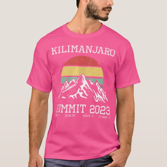 Camiseta Cúpula do Kilimanjaro em 2023 Hike Tanzania Hiki (Frente)