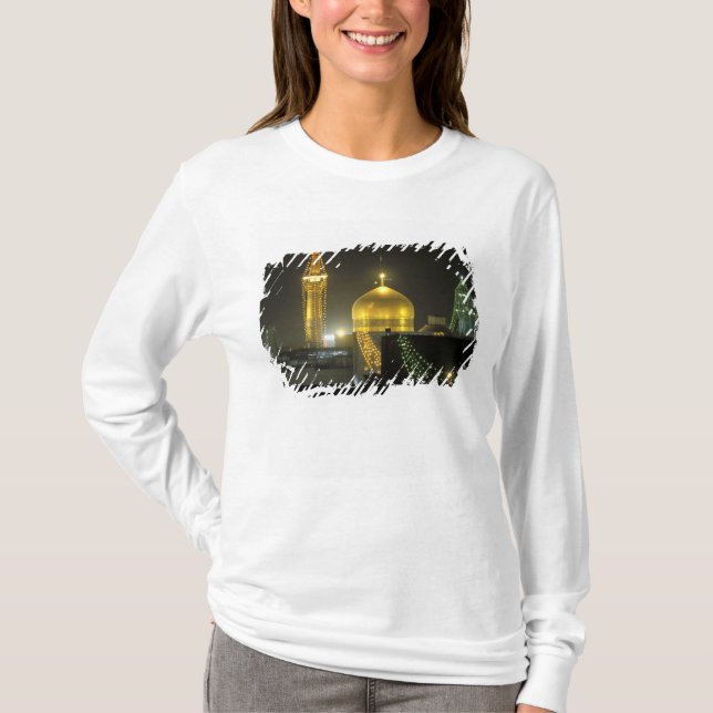 Camiseta Cúpula dourada do Complexo do Santuário do Imam Re (Frente)