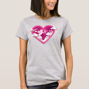 Camiseta Cúpupe de Recorte de Papel num Coração