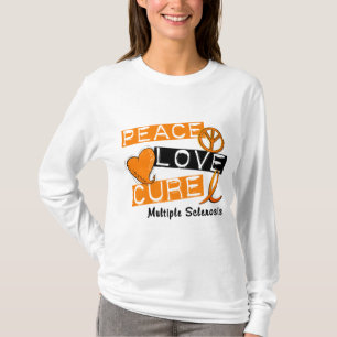 Camiseta CURA 1 do AMOR da PAZ da esclerose múltipla