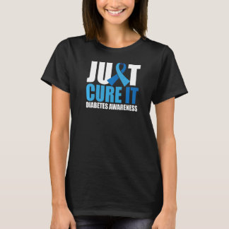 Camiseta Cura Blue Ribbon Fight Diabetes Aumenta Consciênci
