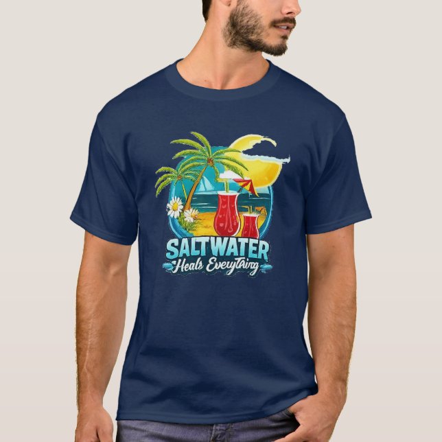 CAMISETA CURA COM ÁGUA SALGADA (Frente)