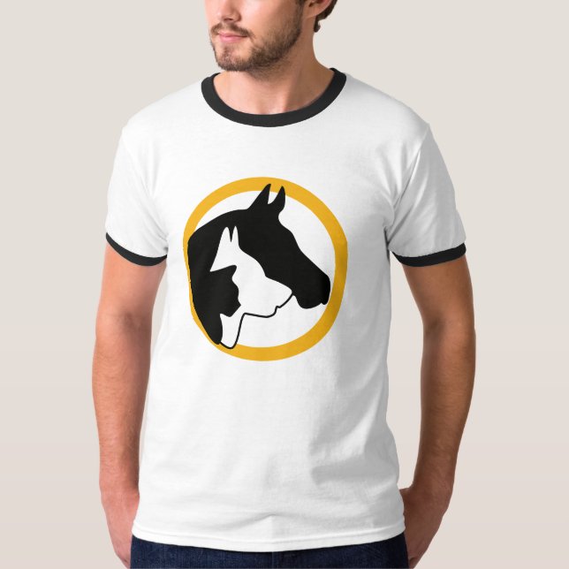 Camiseta Cura de animais agora T-shirt masculina (Frente)