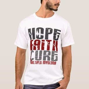 Camiseta CURA de FÉ 1 da ESPERANÇA do mieloma múltiplo