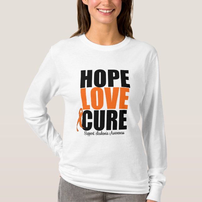 Camiseta Cura do amor da esperança da leucemia (Frente)
