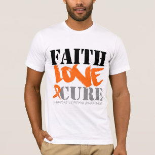Camiseta Cura do amor da fé da leucemia