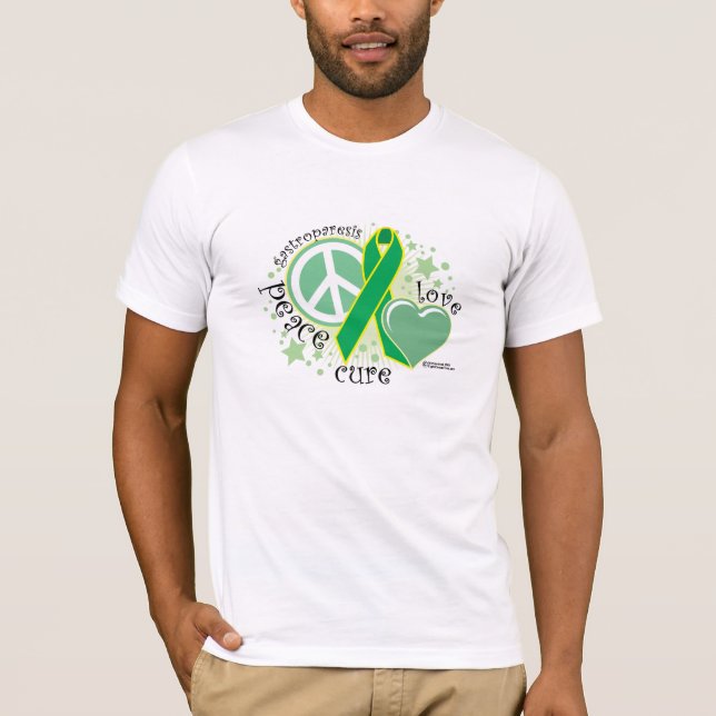 Camiseta Cura do amor da paz de Gastroparesis (Frente)