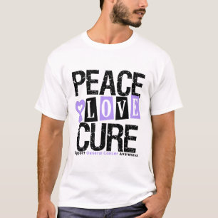 Camiseta Cura do amor da paz do cancer