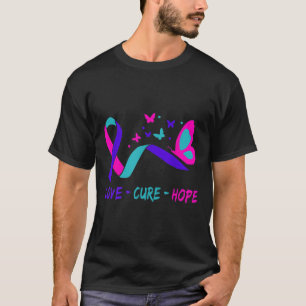 Camiseta Cura do Amor Esperança Guerreiro do Câncer Cervica