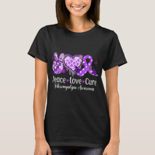 Camiseta Cura do Amor Paz Fita Roxa Conscientização da Fibr