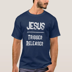 Camiseta Cura Emocional de Jesus Código QR Cristão Azul-Mar