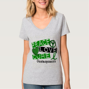 Camiseta Cura Gastroparesis do amor da paz