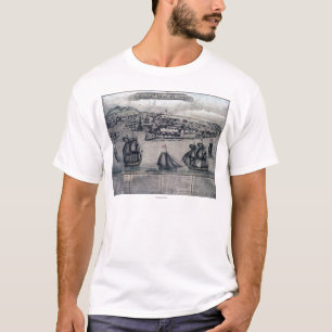Camiseta CuracaoPanoramic MapCuracao, Países Baixos