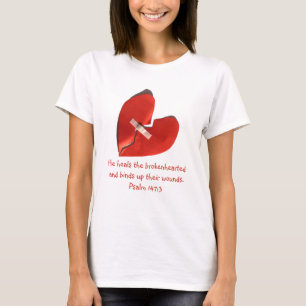 Camiseta Curandeiro da arte da escritura do 147:3 do salmo