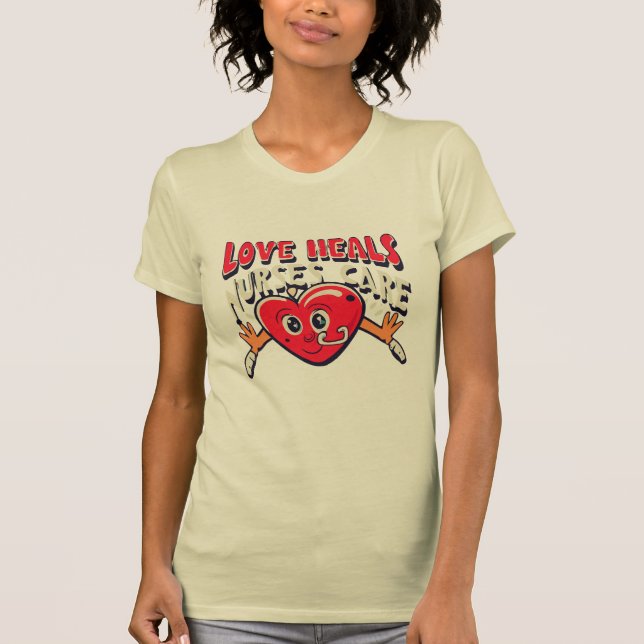 Camiseta Curativos de amor, enfermeira de saúde doméstica (Frente)