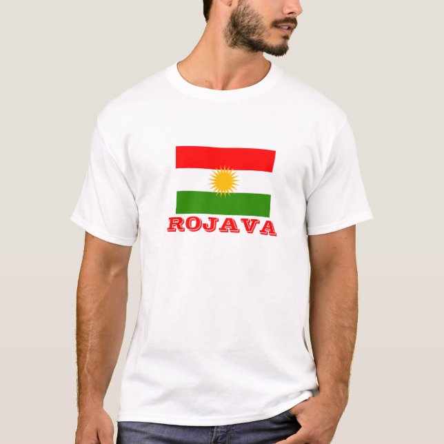 Camiseta Curdistão de Rojava a terra dos Curdos (Frente)