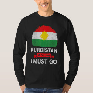 Camiseta Curdistão Está Chamando Eu Devo Ir Patrimônio Curd