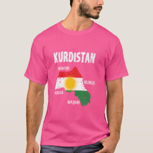 Camiseta Curdo Curdo Newroz Curdo Bandeira Seu Biji Kur