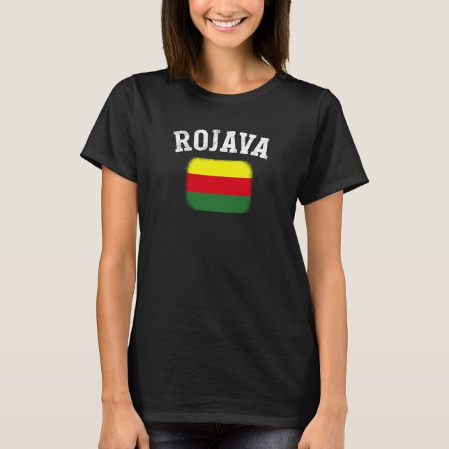 Camiseta Curdo Curdos Rojava Bandeira Liberdade Curdistão (Frente)