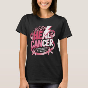 Camiseta Cure Câncer Acredite em Deus Cristão Câncer de Mam