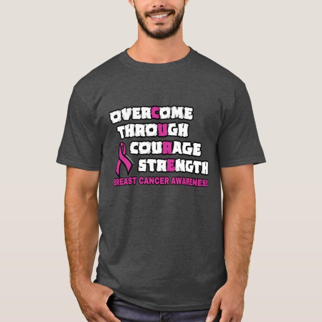 Camiseta CURE...Câncer de Mama (Frente)