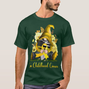 Camiseta Cure Childhood Cancer Gnome Supporter Cancer Aware