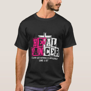 Camiseta Cure o Câncer Acredite em Deus Cristão Conscientiz